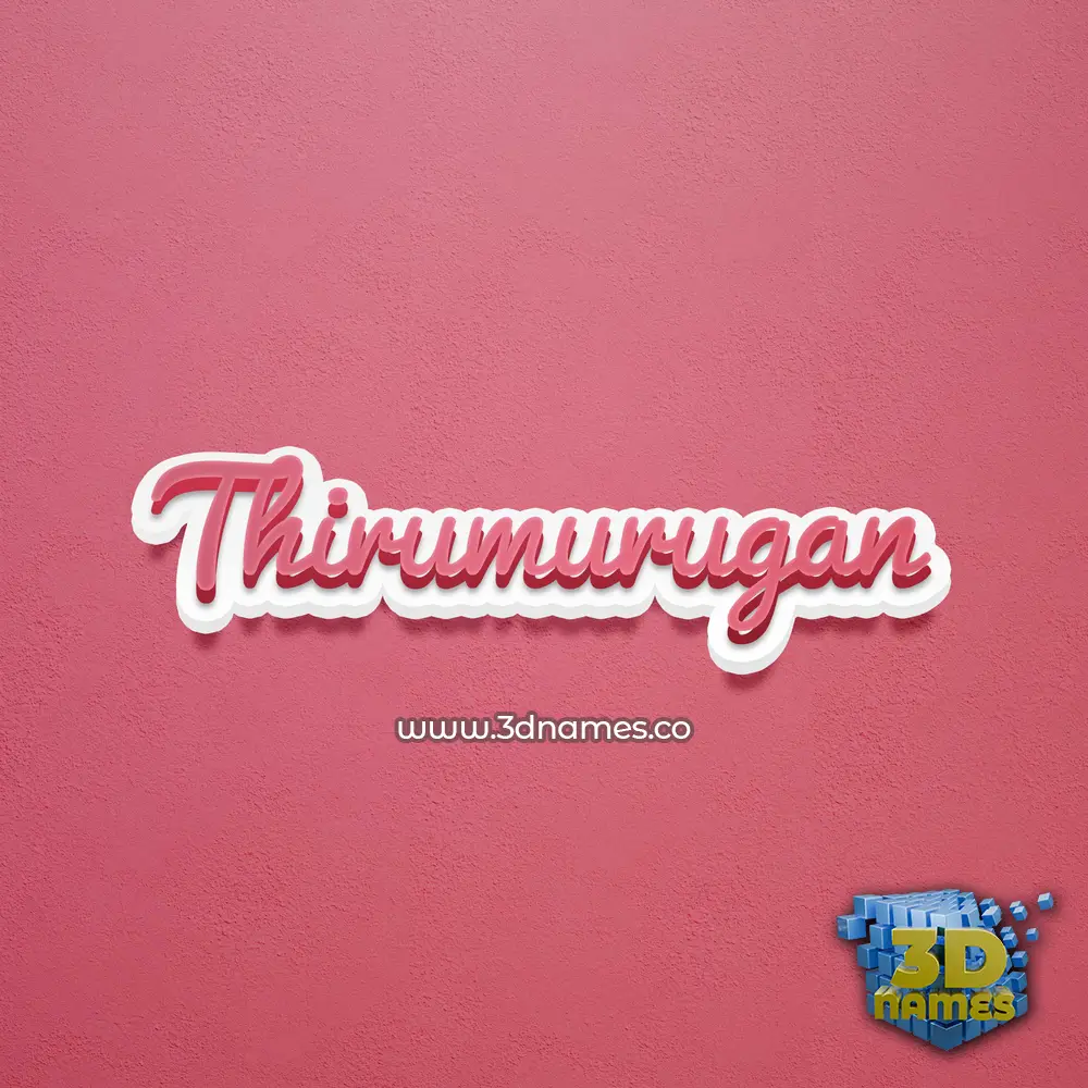 thirumurugan in Red Scribble style - 3D name wallpaper
