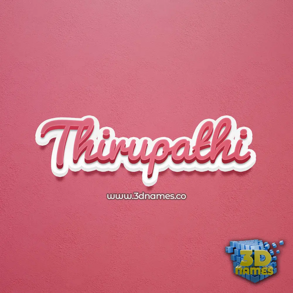 thirupathi in Red Scribble style - 3D name wallpaper