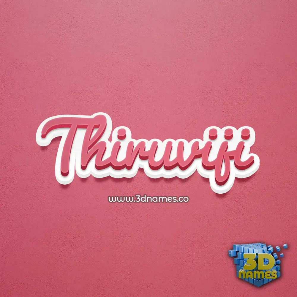 thiruviji in Red Scribble style - 3D name wallpaper