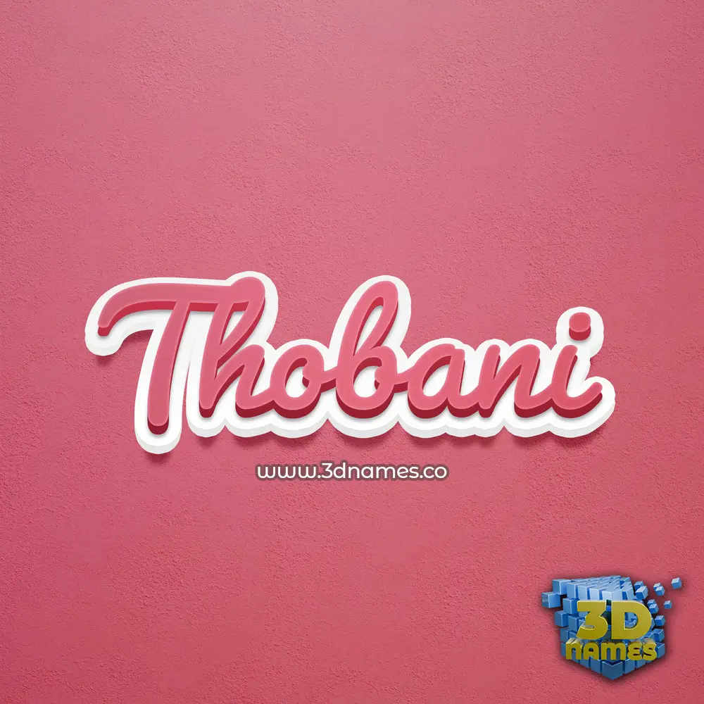 thobani in Red Scribble style - 3D name wallpaper