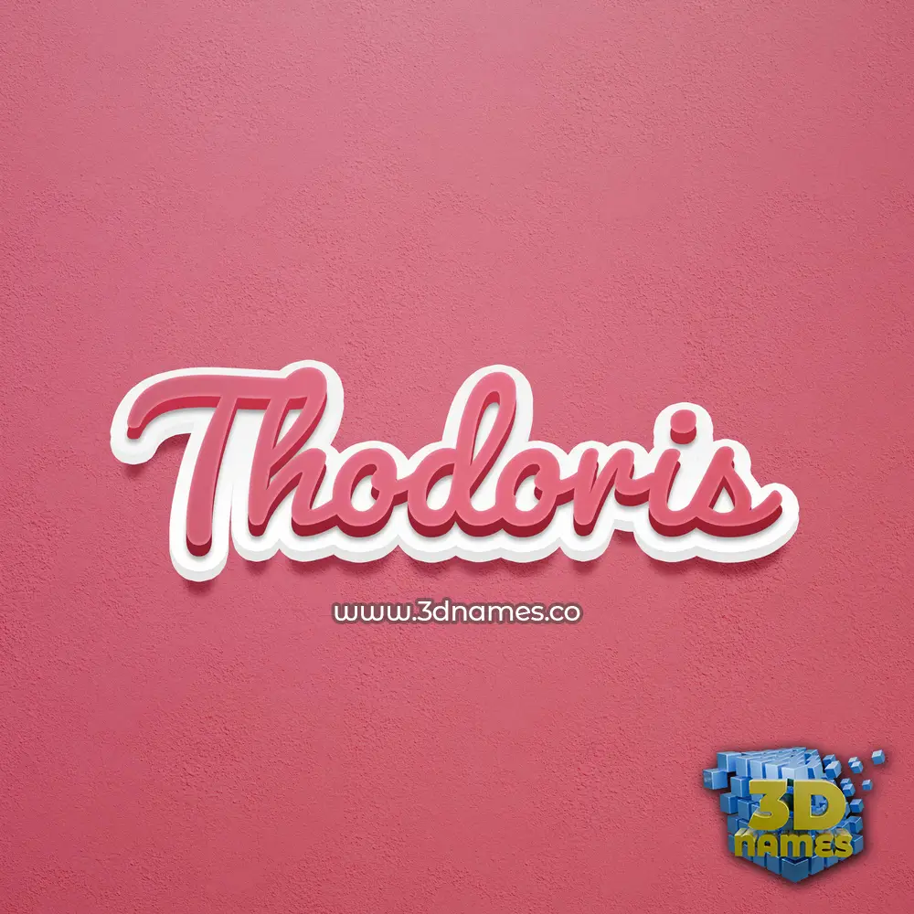 thodoris in Red Scribble style - 3D name wallpaper