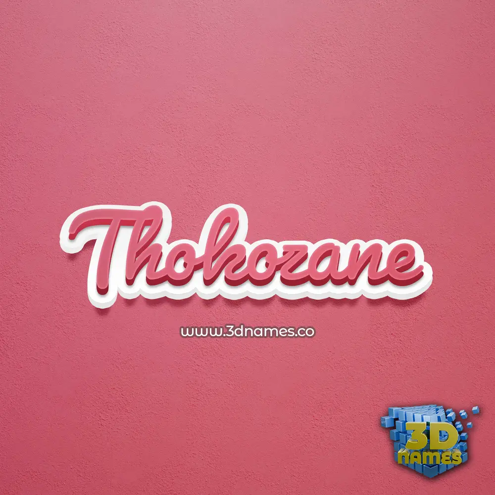 thokozane in Red Scribble style - 3D name wallpaper