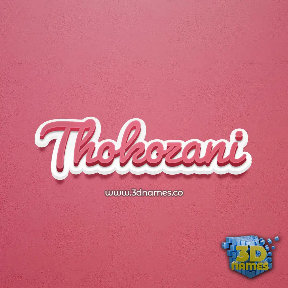 thokozani in Red Scribble style - 3D name wallpaper