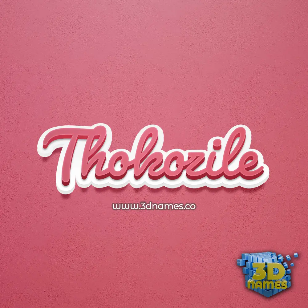 thokozile in Red Scribble style - 3D name wallpaper
