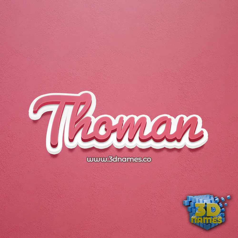 thoman in Red Scribble style - 3D name wallpaper