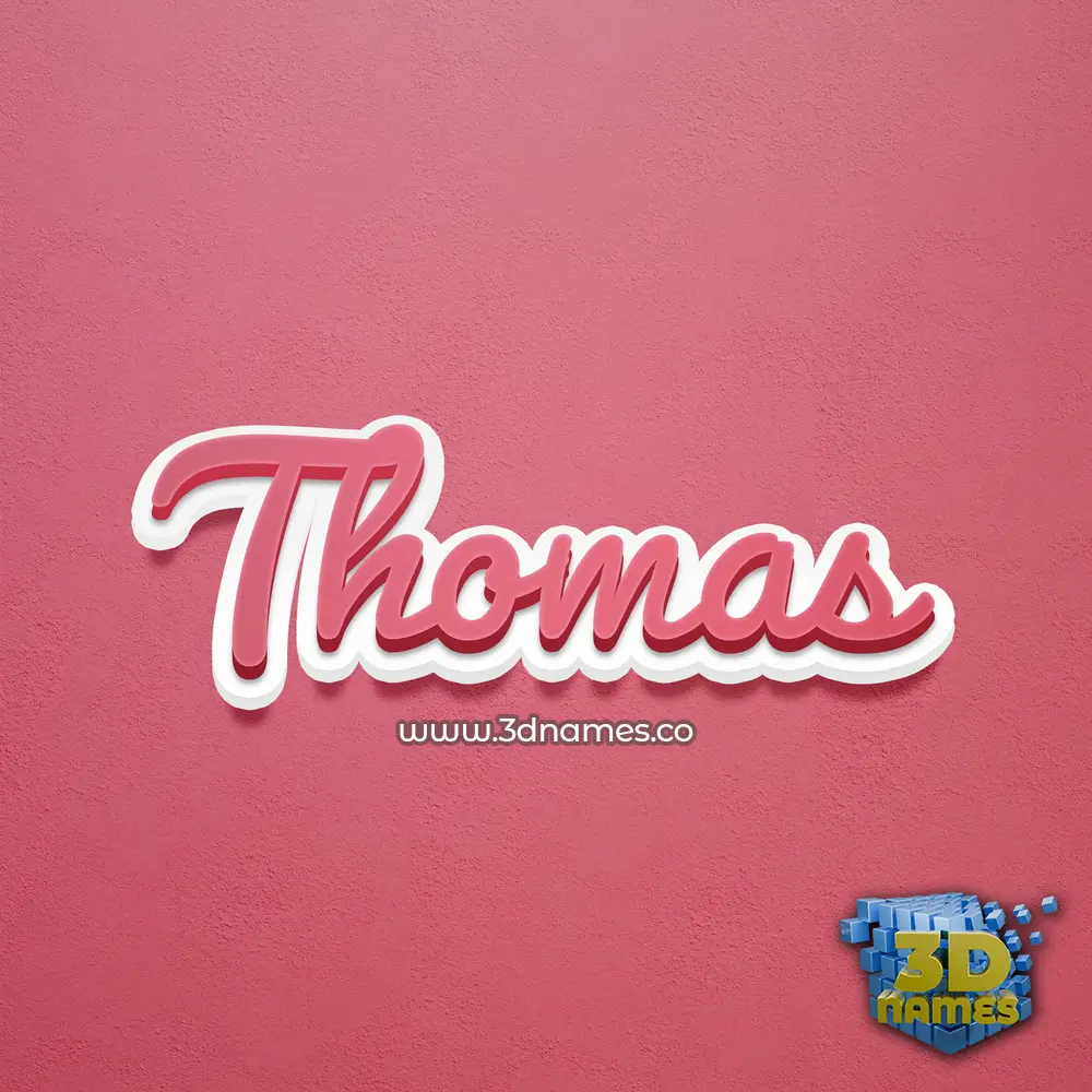 thomas in Red Scribble style - 3D name wallpaper