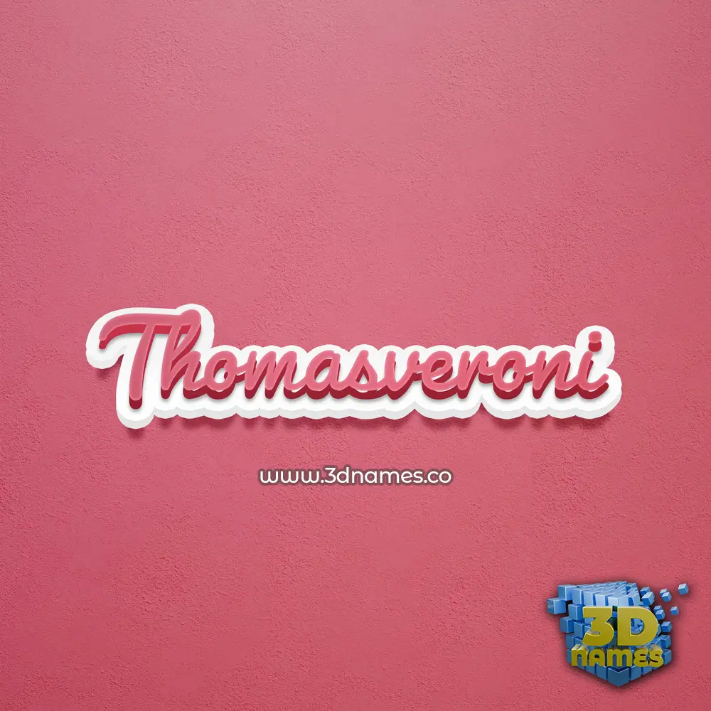 thomasveroni in Red Scribble style - 3D name wallpaper