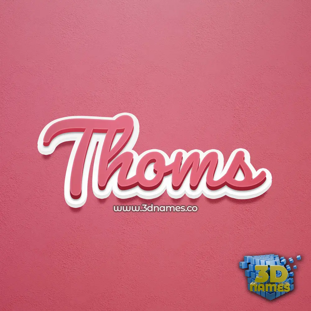 thoms in Red Scribble style - 3D name wallpaper