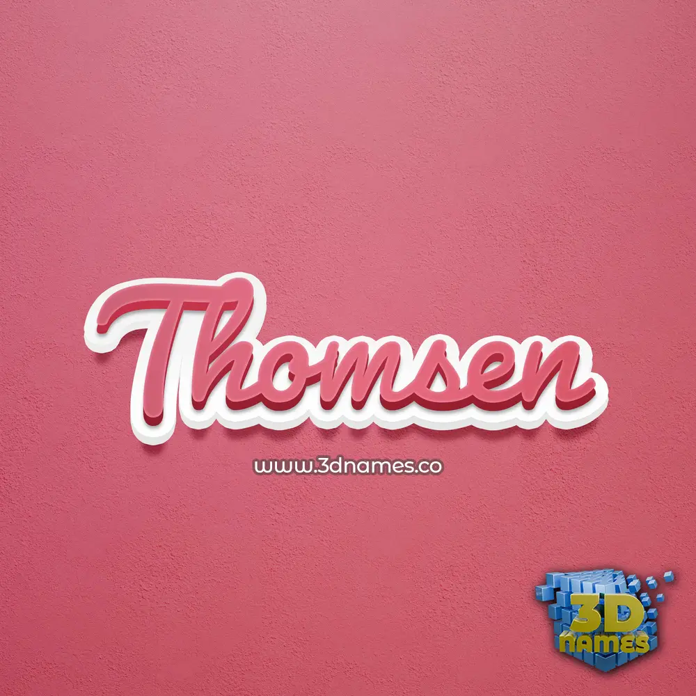 thomsen in Red Scribble style - 3D name wallpaper