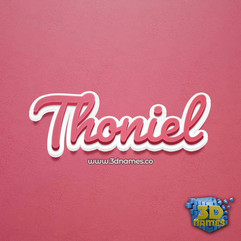 thoniel in Red Scribble style - 3D name wallpaper