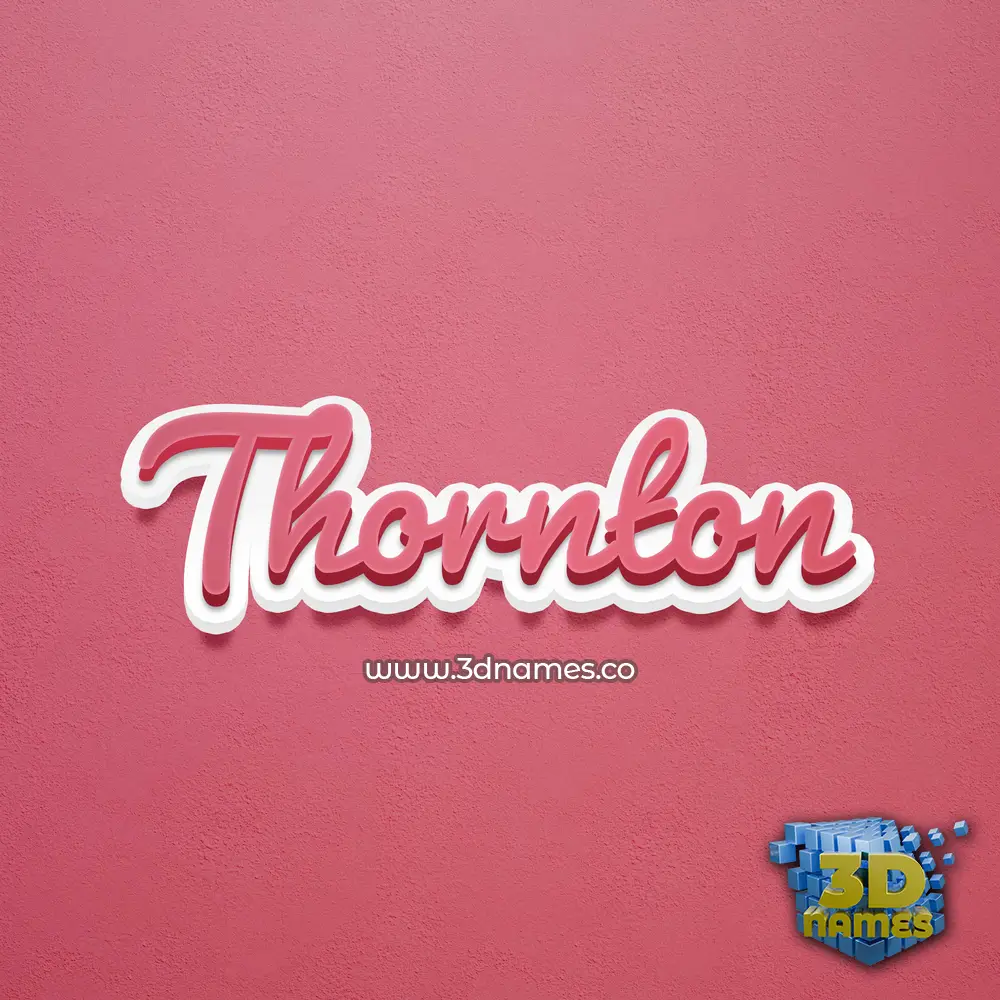 thornton in Red Scribble style - 3D name wallpaper
