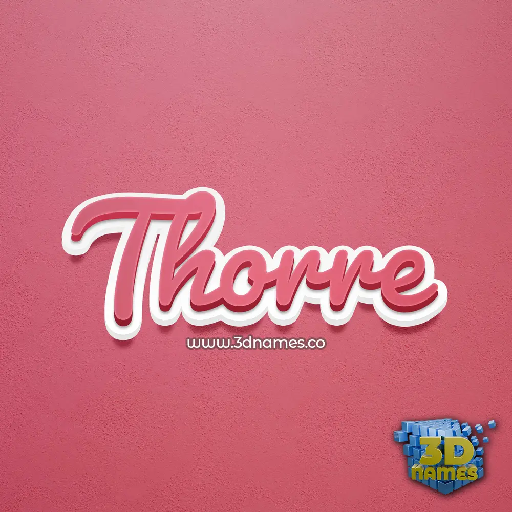 thorre in Red Scribble style - 3D name wallpaper