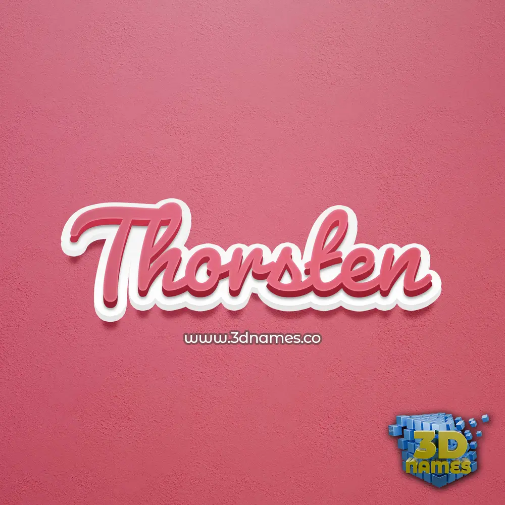 thorsten in Red Scribble style - 3D name wallpaper
