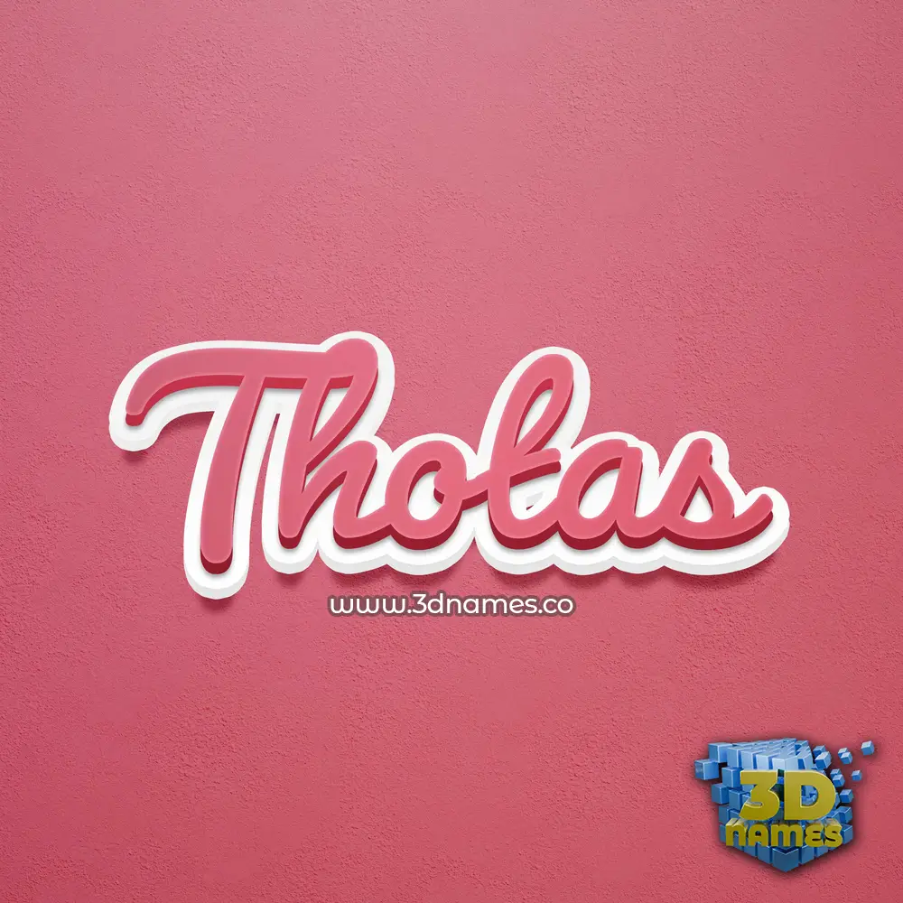 thotas in Red Scribble style - 3D name wallpaper