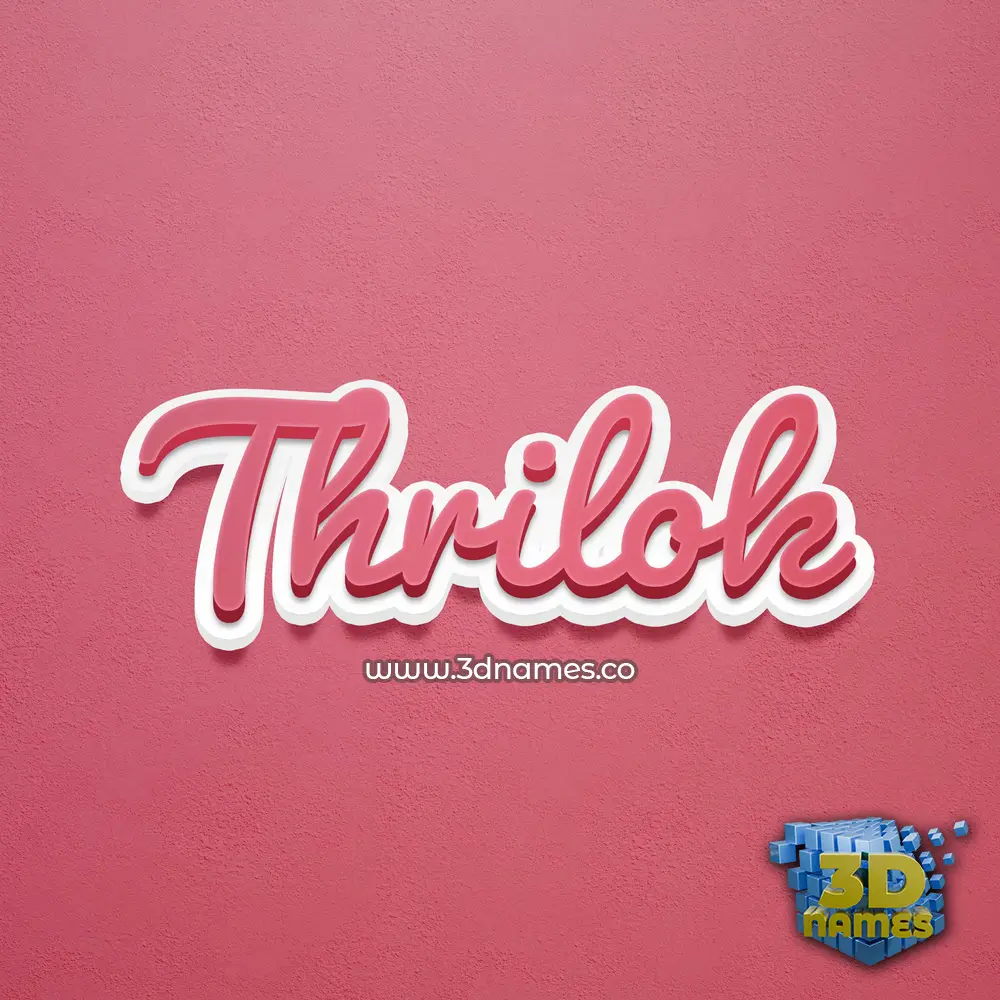 thrilok in Red Scribble style - 3D name wallpaper