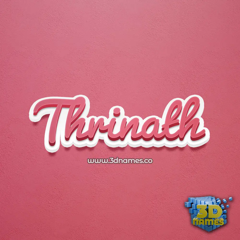 thrinath in Red Scribble style - 3D name wallpaper