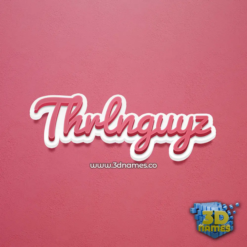 thrlnguyz in Red Scribble style - 3D name wallpaper