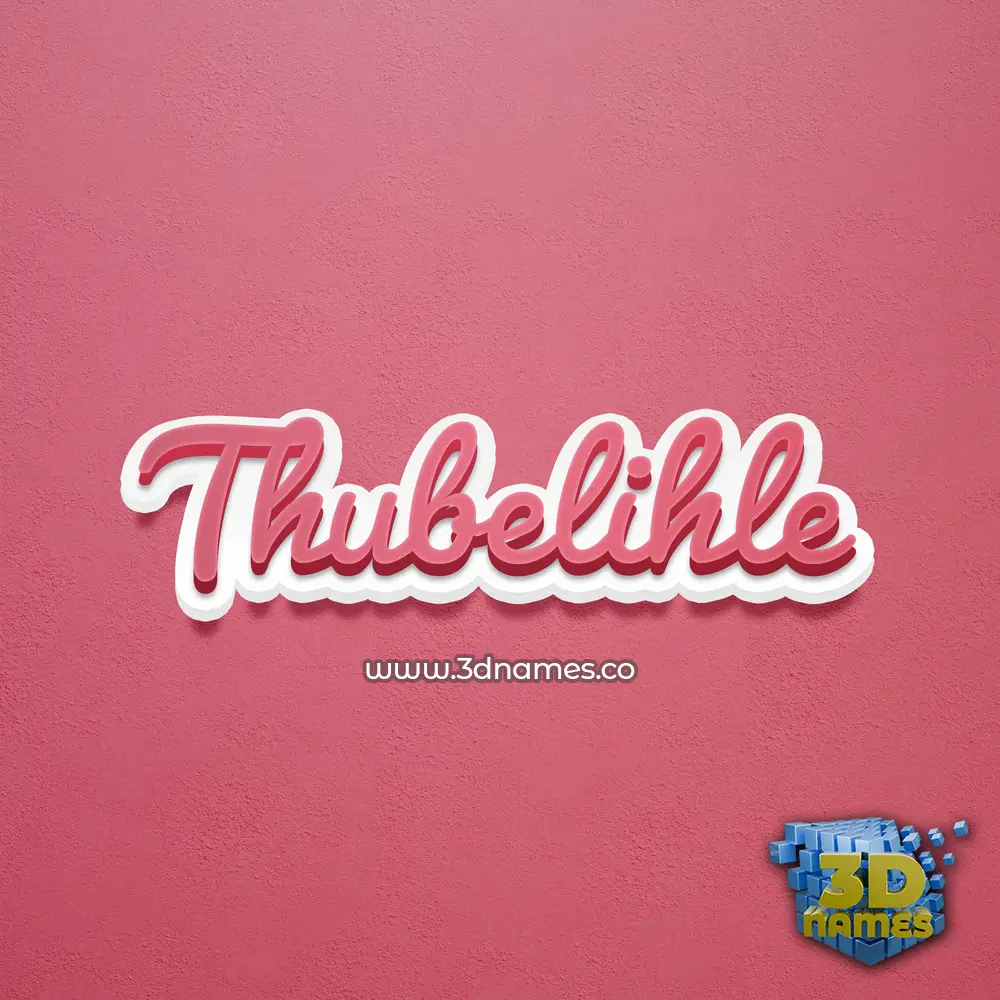 thubelihle in Red Scribble style - 3D name wallpaper