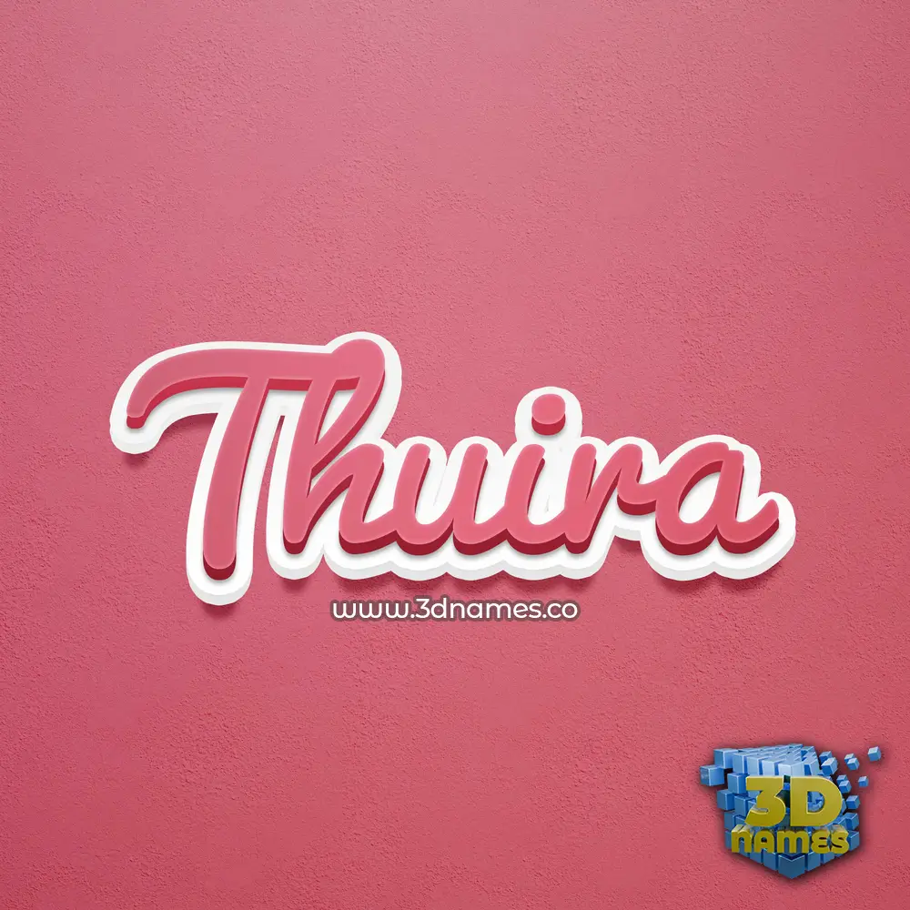 thuira in Red Scribble style - 3D name wallpaper