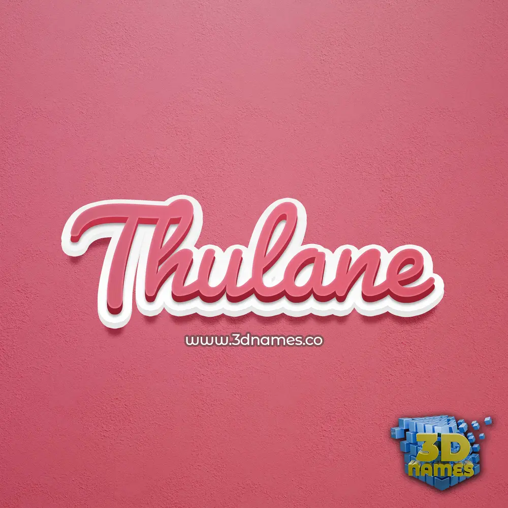 thulane in Red Scribble style - 3D name wallpaper