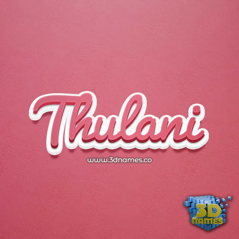 thulani in Red Scribble style - 3D name wallpaper