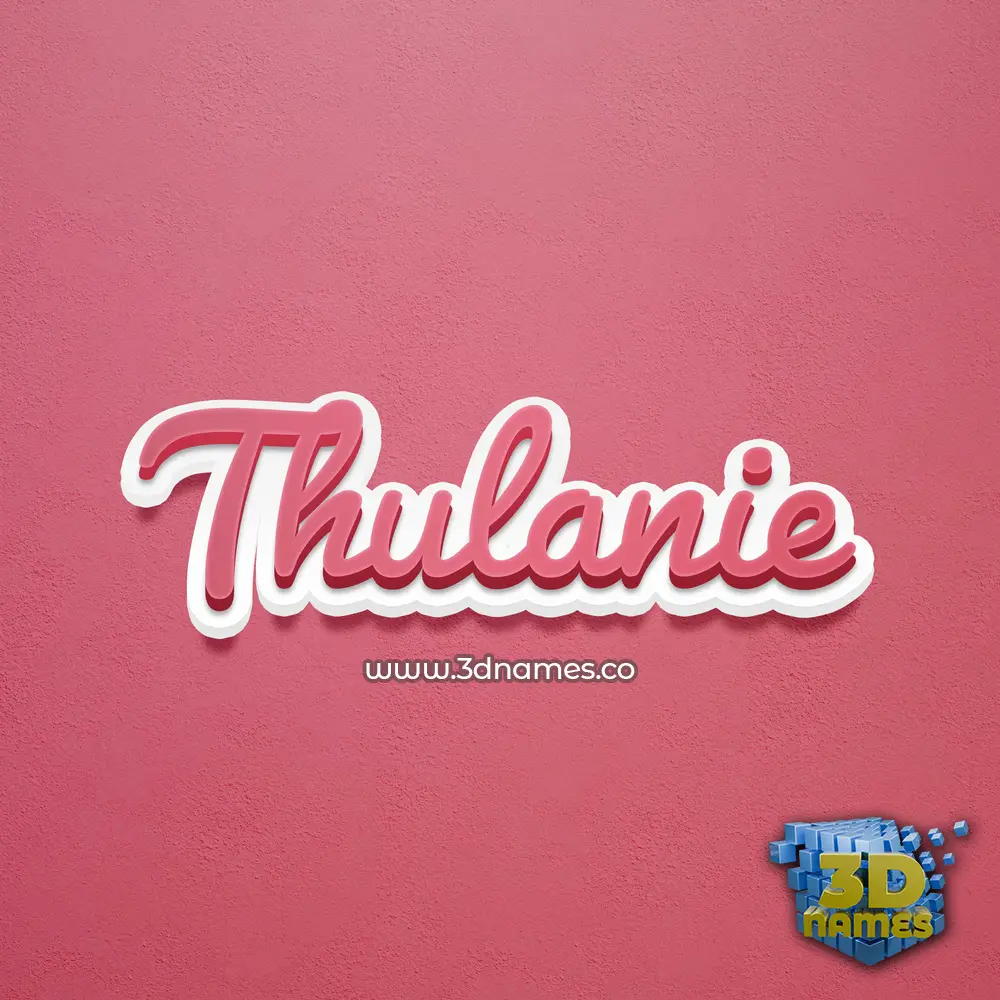 thulanie in Red Scribble style - 3D name wallpaper