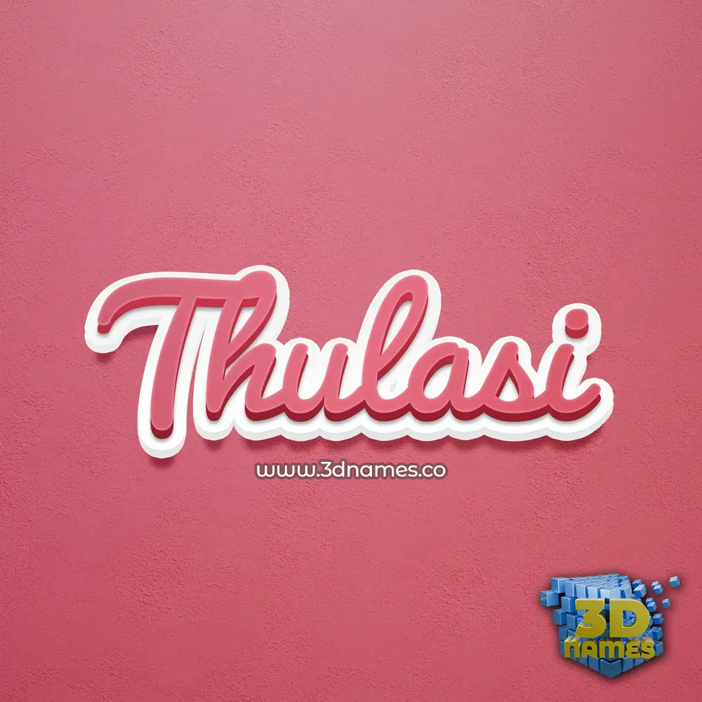 thulasi in Red Scribble style - 3D name wallpaper