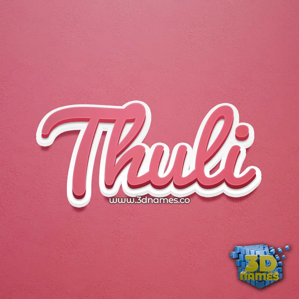 thuli in Red Scribble style - 3D name wallpaper