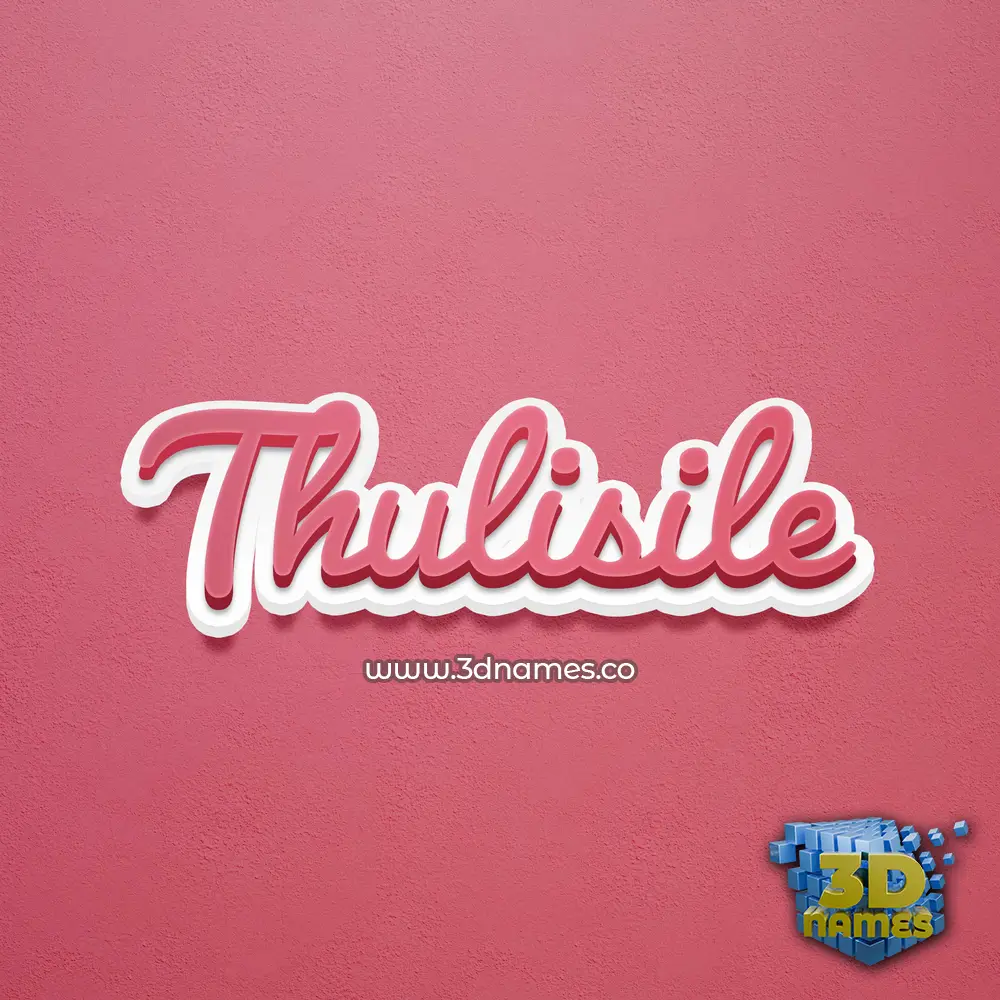 thulisile in Red Scribble style - 3D name wallpaper