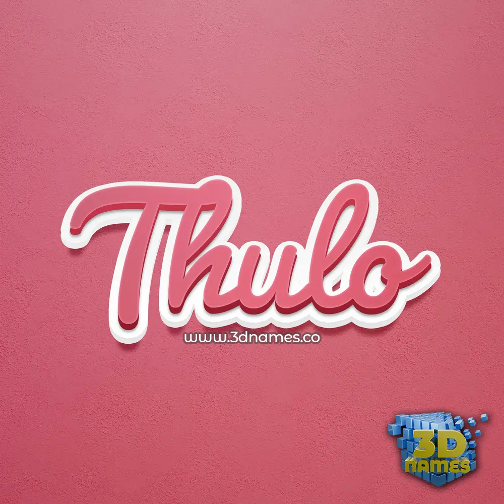 thulo in Red Scribble style - 3D name wallpaper