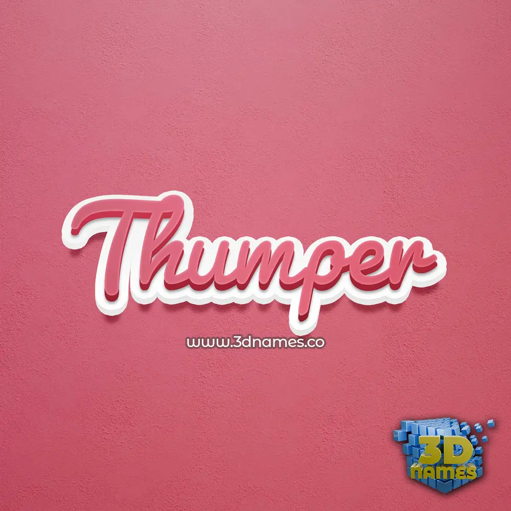 thumper in Red Scribble style - 3D name wallpaper