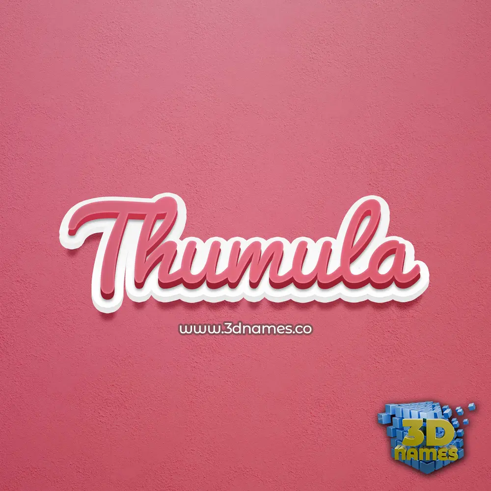 thumula in Red Scribble style - 3D name wallpaper