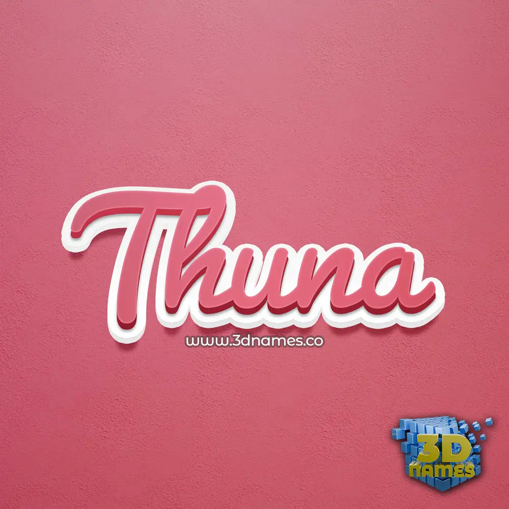 thuna in Red Scribble style - 3D name wallpaper