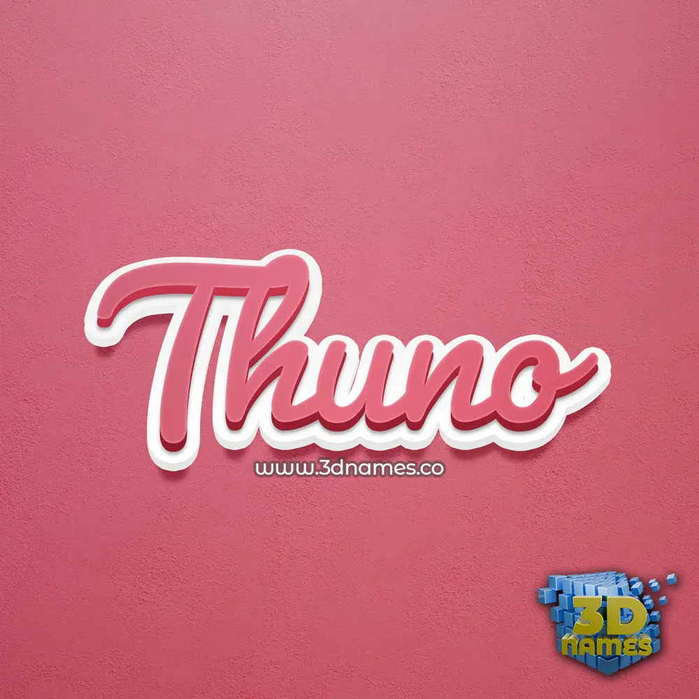 thuno in Red Scribble style - 3D name wallpaper