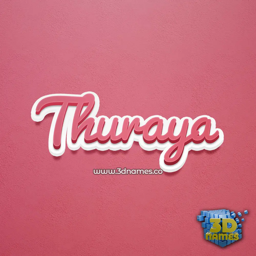 thuraya in Red Scribble style - 3D name wallpaper