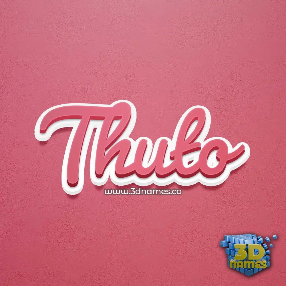thuto in Red Scribble style - 3D name wallpaper