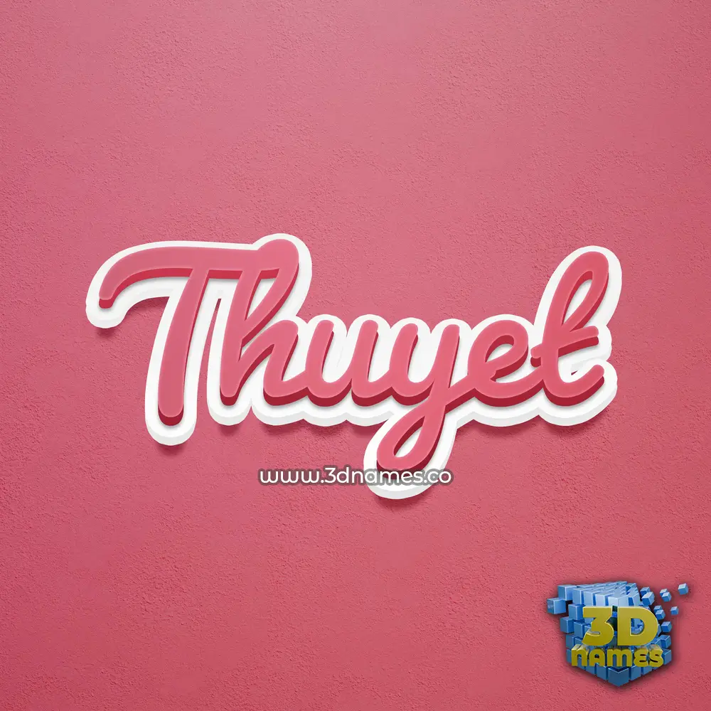 thuyet in Red Scribble style - 3D name wallpaper