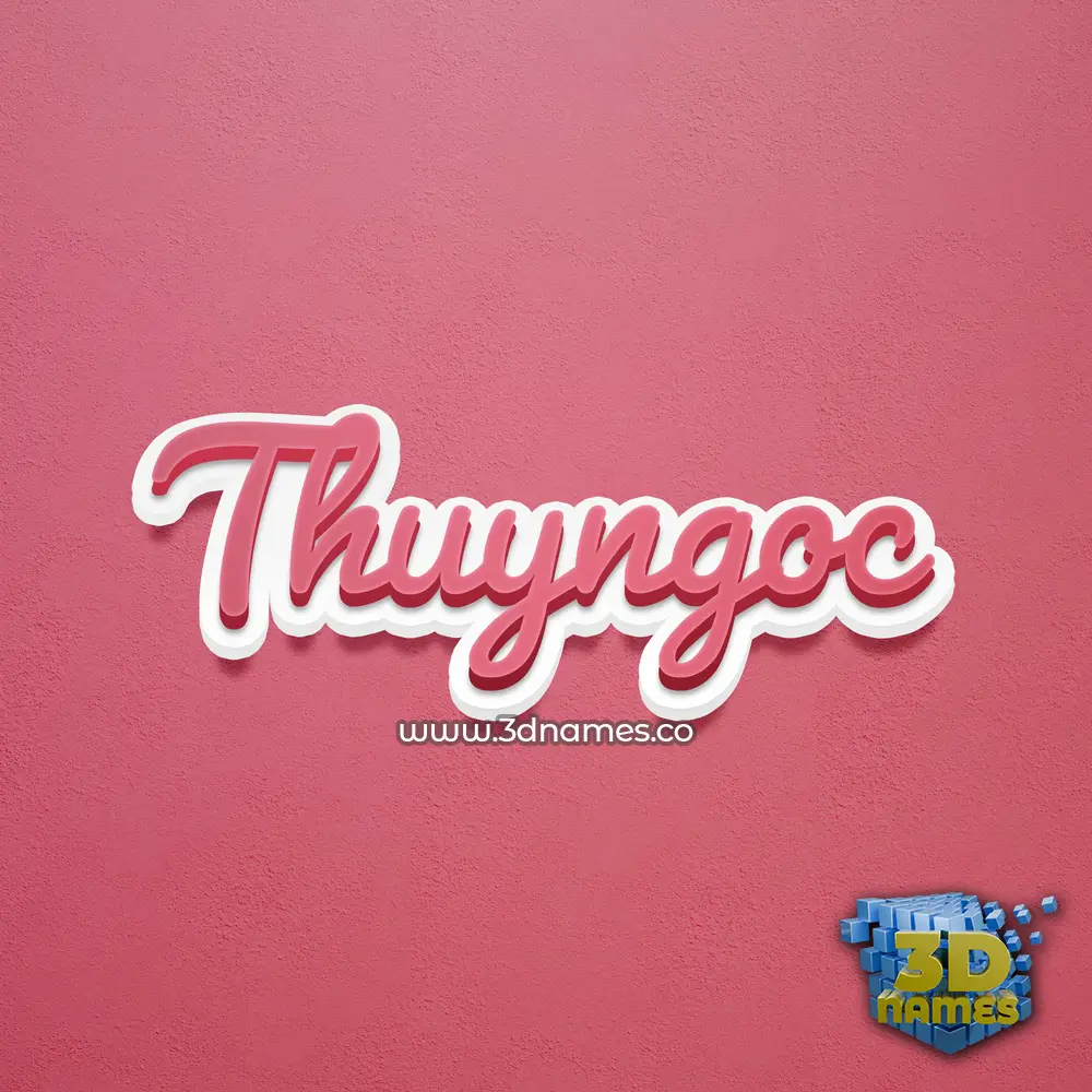 thuyngoc in Red Scribble style - 3D name wallpaper