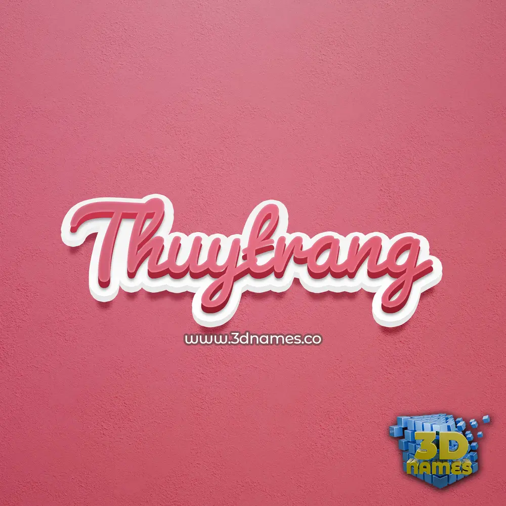 thuytrang in Red Scribble style - 3D name wallpaper