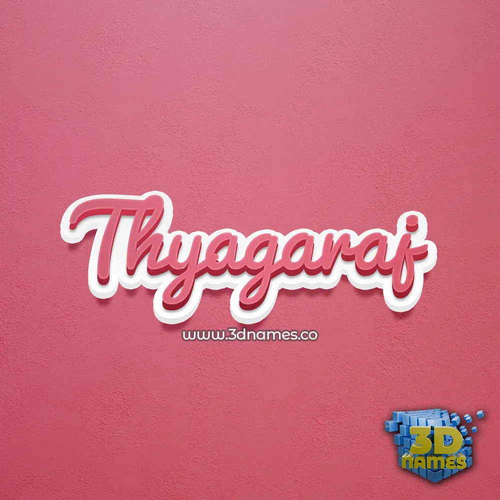thyagaraj in Red Scribble style - 3D name wallpaper