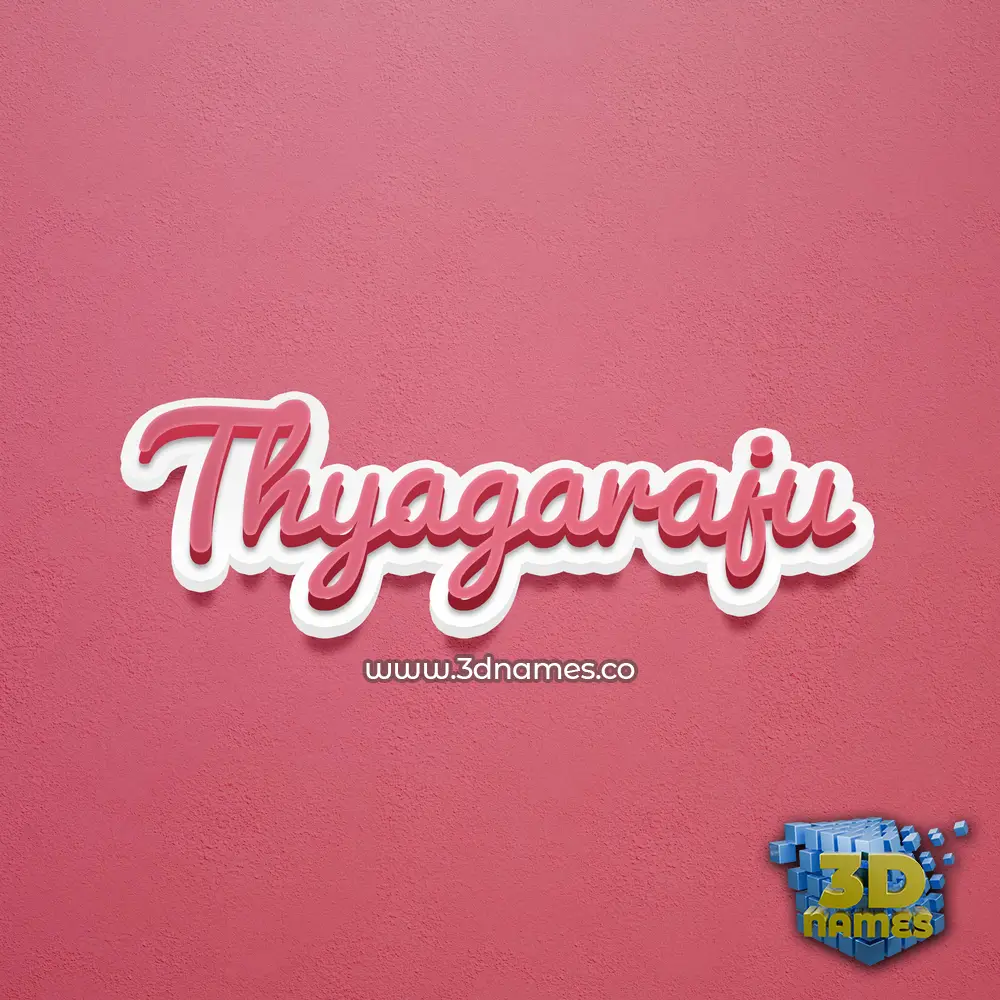 thyagaraju in Red Scribble style - 3D name wallpaper