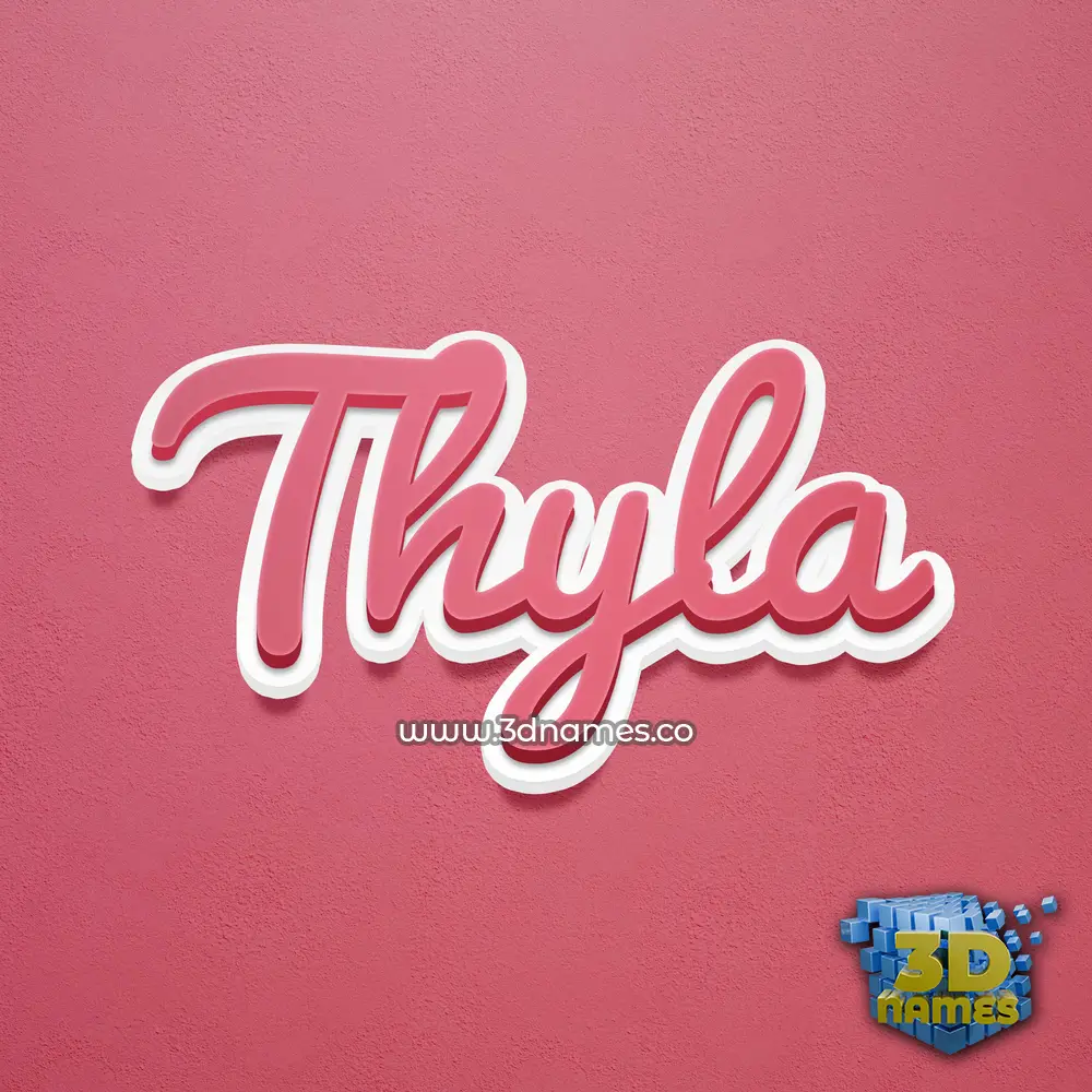 thyla in Red Scribble style - 3D name wallpaper