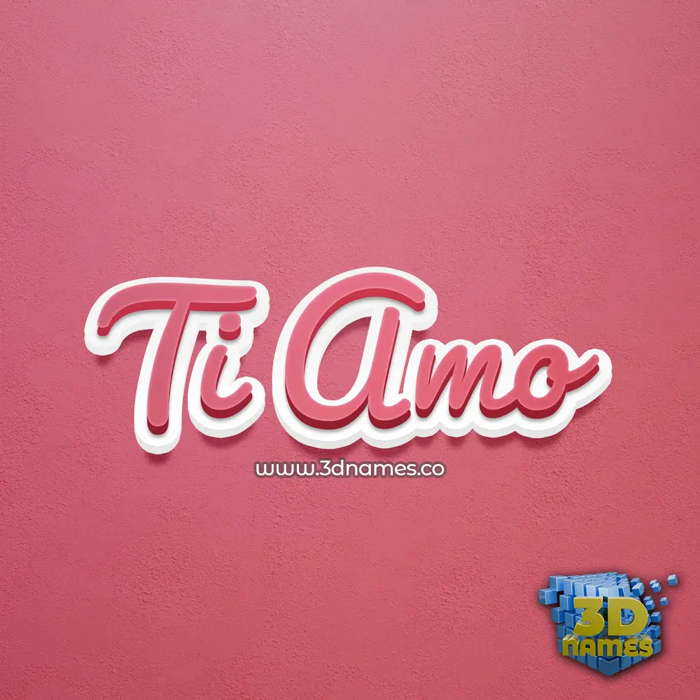 ti amo in Red Scribble style - 3D name wallpaper