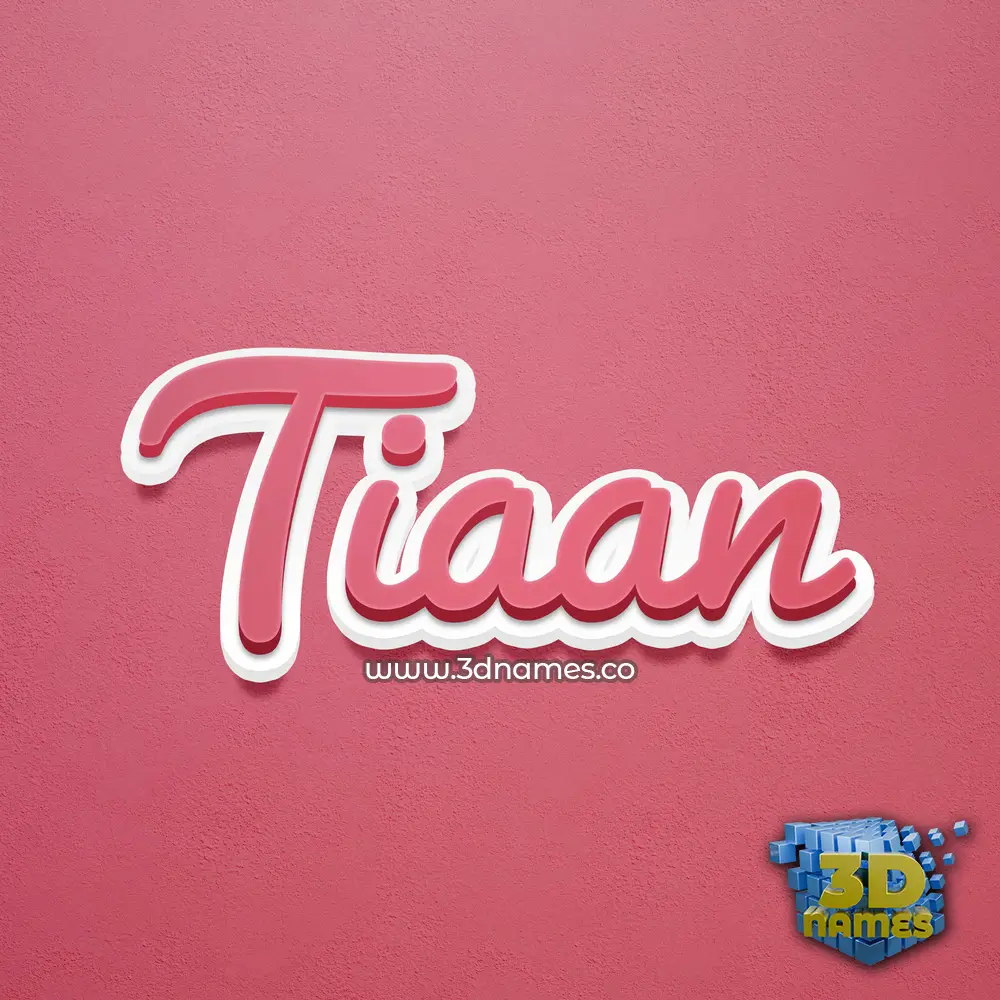 tiaan in Red Scribble style - 3D name wallpaper