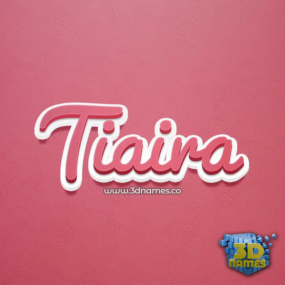tiaira in Red Scribble style - 3D name wallpaper