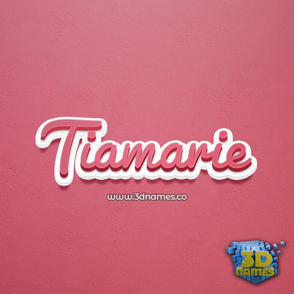 tiamarie in Red Scribble style - 3D name wallpaper
