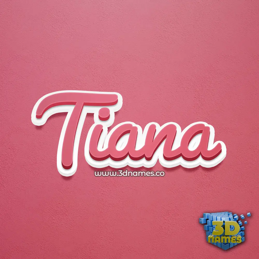 tiana in Red Scribble style - 3D name wallpaper