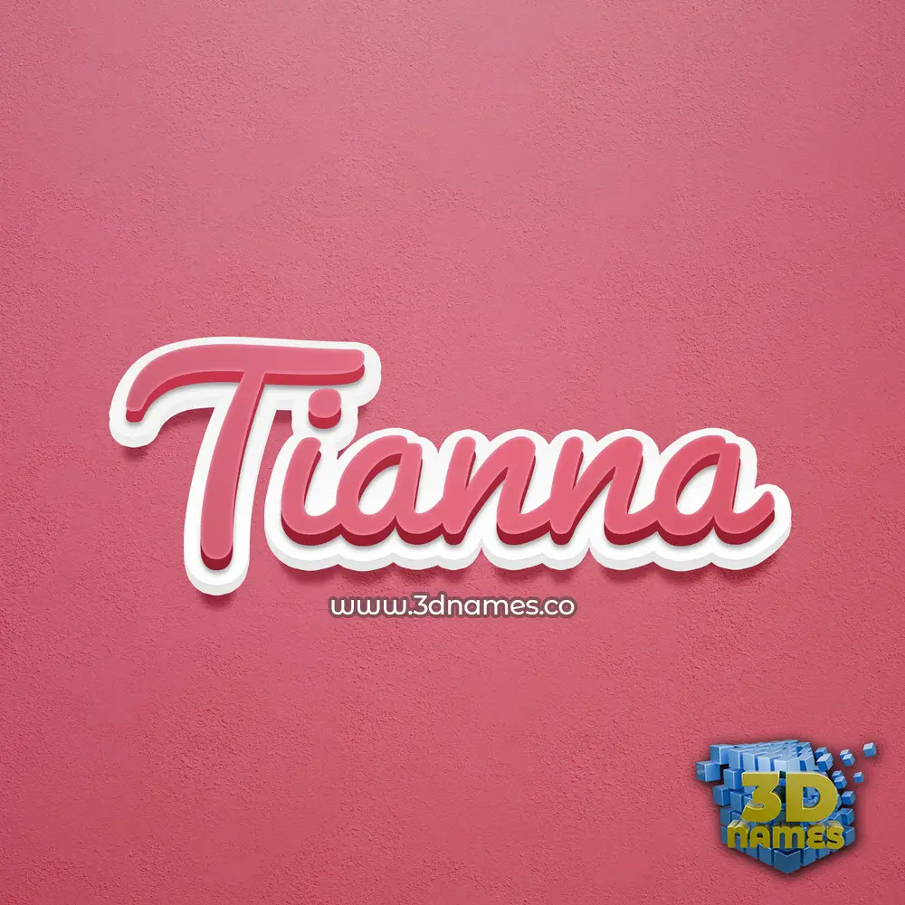 tianna in Red Scribble style - 3D name wallpaper