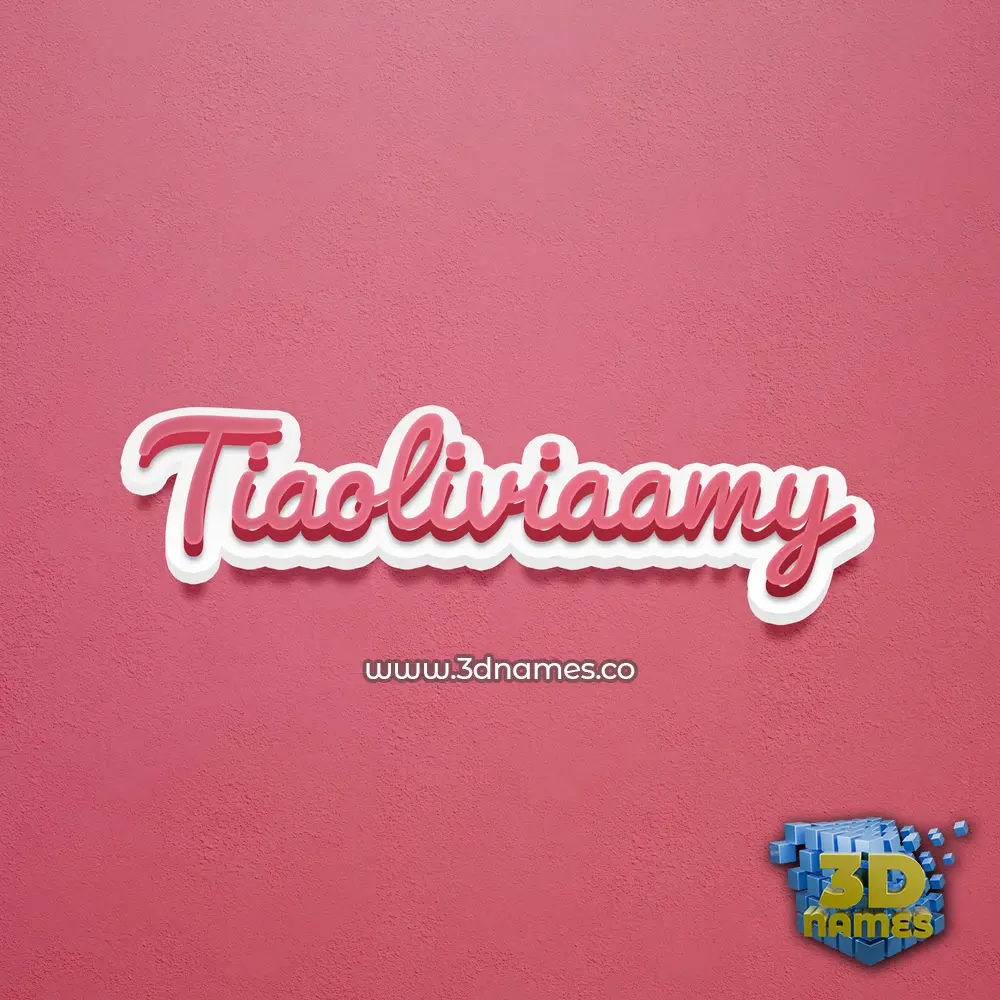 tiaoliviaamy in Red Scribble style - 3D name wallpaper