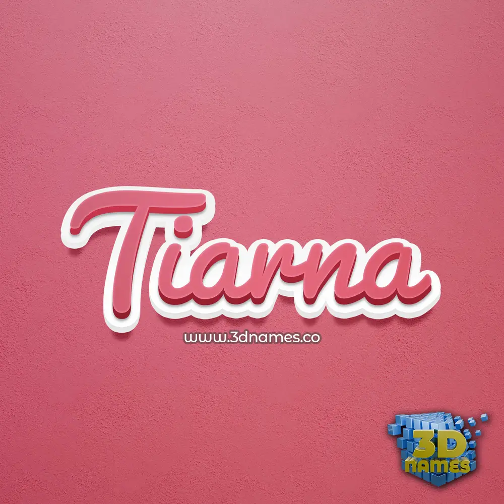 tiarna in Red Scribble style - 3D name wallpaper